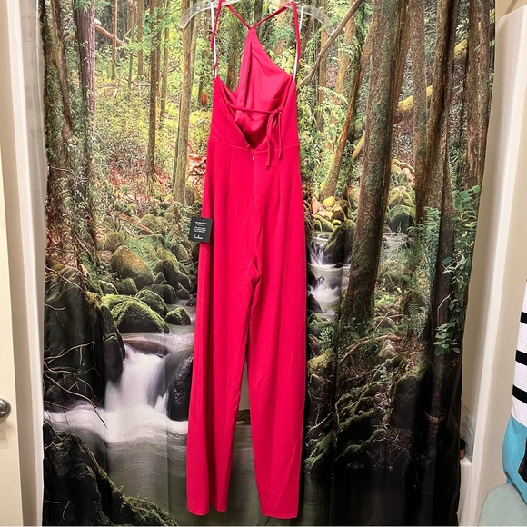 Lulu’s Hot Pink One-Shoulder Asymmetrical Sleeveless Jumpsuit Jumper Romper - Picture 6 of 12